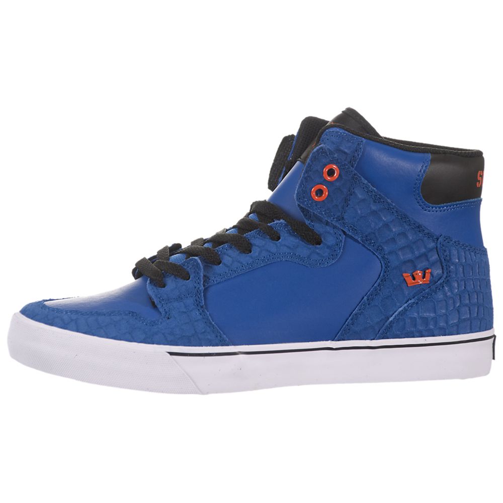 Baskets Montantes Supra Vaider Bleu Noir Royal/Orange-White Homme | TMO-06133516